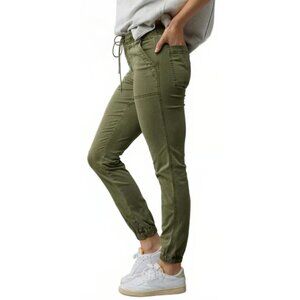 Olive Utility Jogger Pants - Women